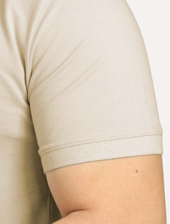 Polo Tommy Jeans Masculina Regular Corp Chest Areia