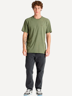 Camiseta Tommy Jeans Masculina Regular Jersey C-Neck Flag Verde Oliva