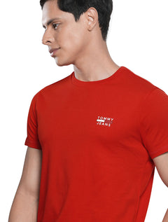 Camiseta Tommy Jeans Masculina Chest Logo Tee Vermelha