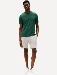 Camiseta Tommy Hilfiger Masculina Regular Fit Tee Solid Logo Verde Escuro