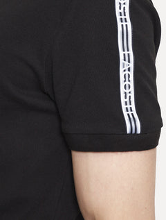 Polo Lacoste Masculina Regular Piquet Signature Sash Preta