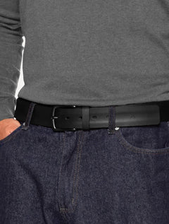 Cinto Aramis Masculino Basico Couro Sunken Preto