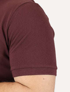 Polo Guess Masculina Piquet Silk Linear Light Friso Bordô