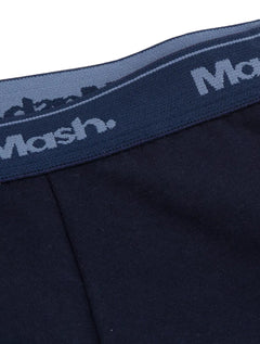 Cueca Mash Boxer Cotton Basic Azul Marinho e Escuro Pack 2UN