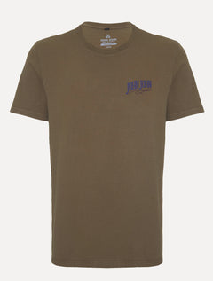 Camiseta John John Masculina Relaxed Fit Ranch Marrom Escuro
