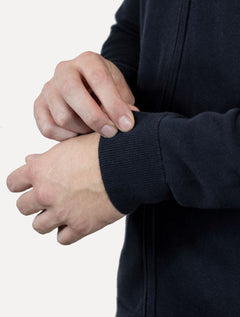 Suéter Tommy Hilfiger Masculino Essential Cotton Zip Through Azul Marinho