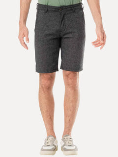 Bermuda King & Joe Sarja Masculina Slim Texture Preto Mescla