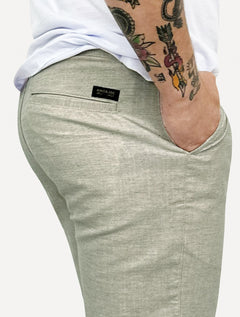 Bermuda King & Joe Sarja Masculina Slim Casual Noise Verde Claro