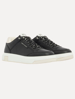 Tênis Armani Exchange Masculino Sneakers Low Pipe Off-White Preto