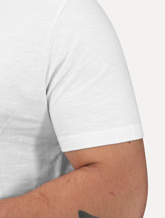 Camiseta Calvin Klein Masculina Flame Front Logo Branca