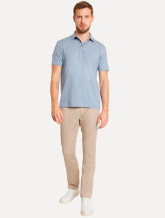 Polo Aramis Masculina Regular Basic Piquet Azul Médio