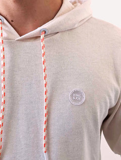 Blusão King & Joe Masculino Malha Capuz Off-White