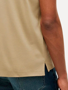 Polo Tommy Hilfiger Masculina Malha Liquid Cotton Seasonal Caqui