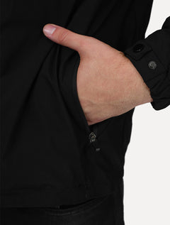 Jaqueta Dixen Masculina Corta-Vento Nylon Pocket Zip Preta