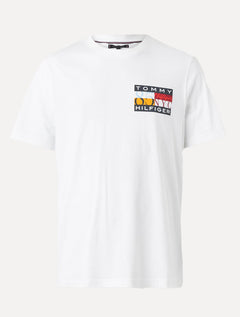 Camiseta Tommy Hilfiger Masculina Colour Flag Tee Branca
