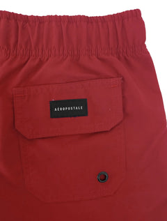 Short Aeropostale Masculino D'Água Swimwear Dark Logo Vermelha