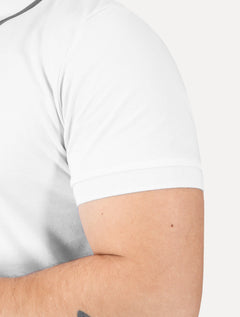 Polo Guess Masculina Piquet Silk Linear Friso Branca