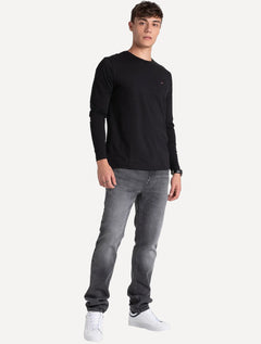 Camiseta Tommy Hilfiger Manga Longa Essential Tee Preta