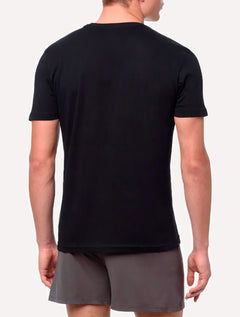 Camisetas Calvin Klein Underwear Masculinas C-Neck Pretas Pack 2UN