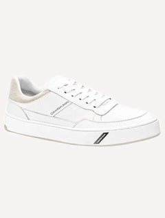 Tênis Calvin Klein Jeans Masculino Couro Sash Logo Basico Branco