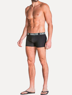 Cueca King & Joe Boxer Lisa Logo Preta Pack 2UN