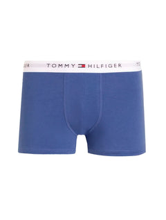 Cueca Tommy Hilfiger Cotton Stretch Trunk Azul Cinza Mescla Marinho Pack 3UN