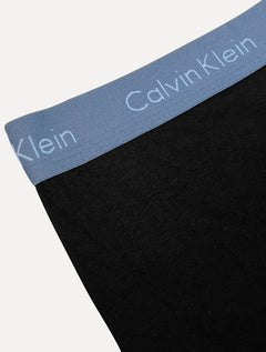Cuecas Calvin Klein Low Rise Trunk Blue Print Branca/ Preta /Azul Marinho Pack 3UN