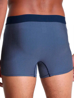 Cueca Mash Boxer Microfibra Risca de Giz Azul Marinho