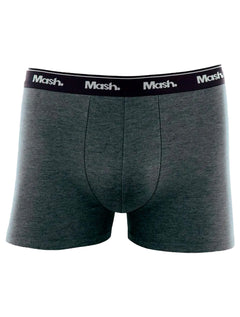 Cueca Mash Boxer Cotton Basic Preta/ Grafite Mescla Pack 2UN