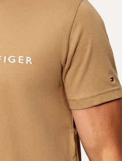 Camiseta Tommy Hilfiger Masculina Core Logo Tee Marrom