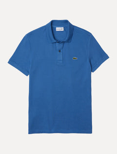 Polo Lacoste Masculina Slim Fit Classic Azul Médio