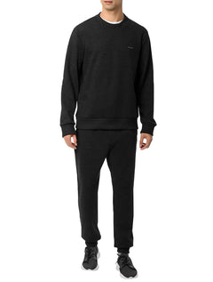 Calça Calvin Klein Masculino Moletom Jogger Logo Preto Mescla