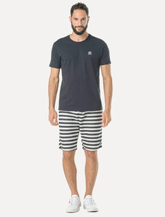 Camiseta King & Joe Masculina Slim Basic Light Logo Preta