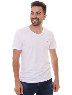 Camiseta Replay Masculina R Basic V-Neck Branca