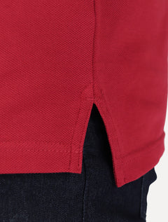 Polo Tommy Hilfiger Masculina Regular Chest Insert Logo Vermelha