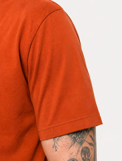 Camiseta Individual Masculina Comfort Pima Soft Touch Logo Laranja