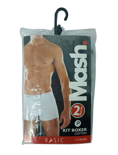 Cueca Mash Boxer Cotton Basic Preta Pack 2UN