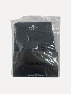 Cueca Dudalina Boxer Seamless Logo Stripes Preta 1UN