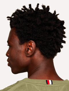 Suéter Tommy Hilfiger Masculino C-Neck Classic Cable Verde Claro