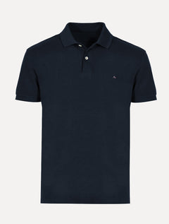 Polo Aramis Masculina Basic Piquet Azul Petróleo