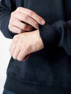 Suéter Dixen Masculino Tricot Crewneck Liso Azul Marinho