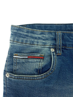 Calça Tommy Jeans Masculina Slim Tapered Steve Destroyed Matte Medium