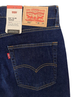 Calça Levis Jeans Masculina 512 Slim Taper Stretch Azul Escura