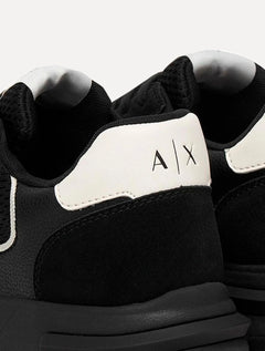Tênis Armani Exchange Masculino Sneaker Running Black/Off-White