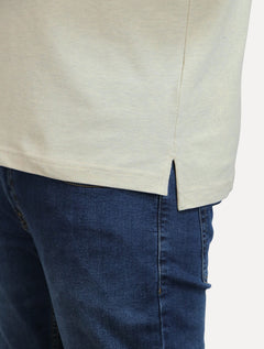 Polo Tommy Hilfiger Masculina Regular Piquet 1985 Areia Mescla