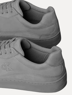 Tênis Calvin Klein Jeans Masculino Palito Side Nobuck Cinza