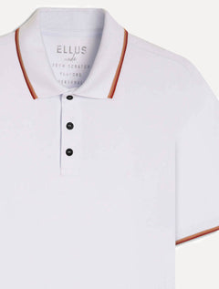 Polo Ellus Masculina Piquet Classic Easa Friso Dark Branca