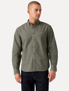 Camisa Levis Masculina Relaxed Authentic Button Down Verde Acinzentado