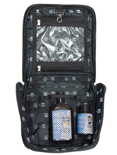 Necessaire King & Joe Couro Masculina Viagem Barba de Respeito Preta