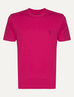 Camiseta Aleatory Masculina Navy Icon Rosa Cerise